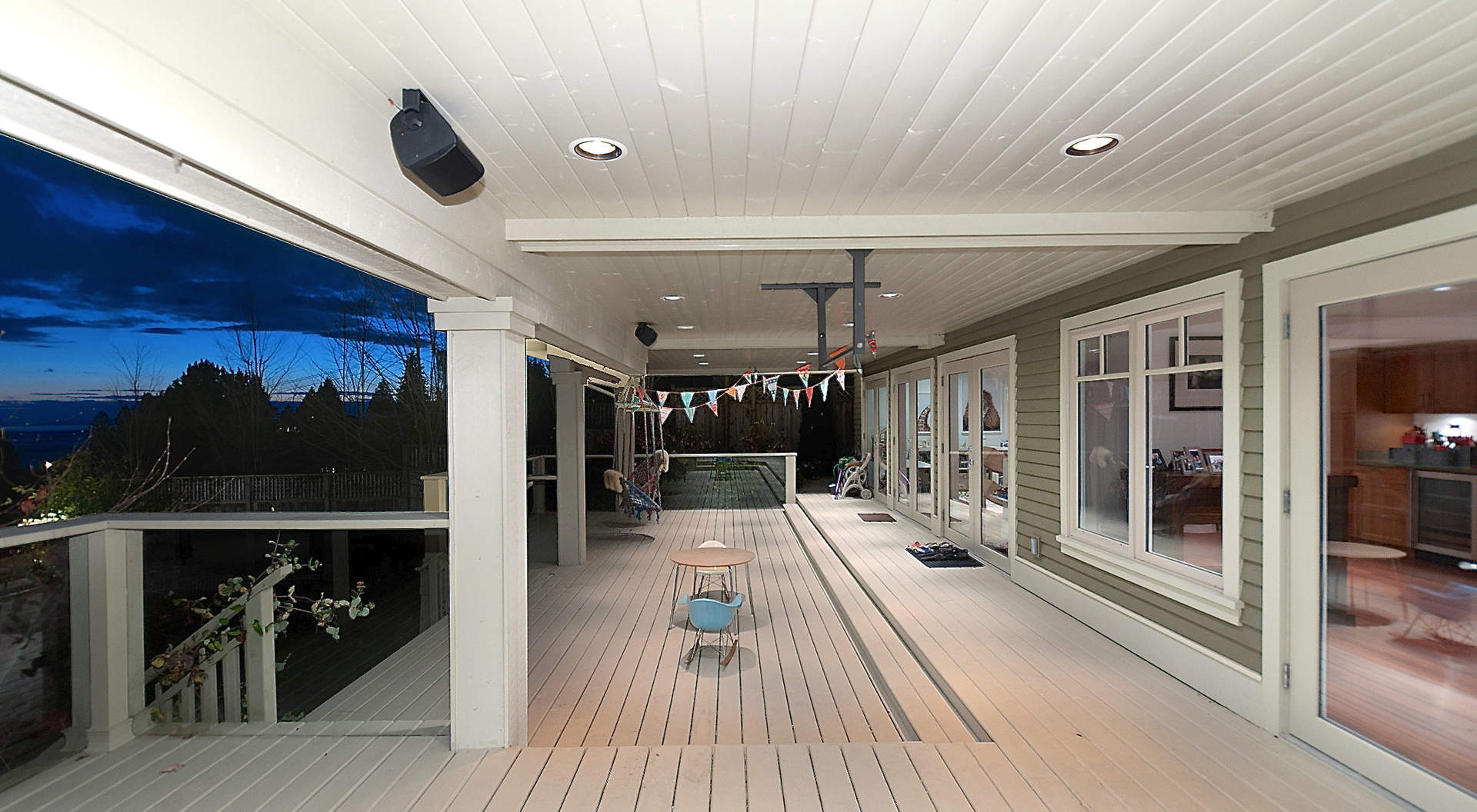 Large Covered Deck Downstairs