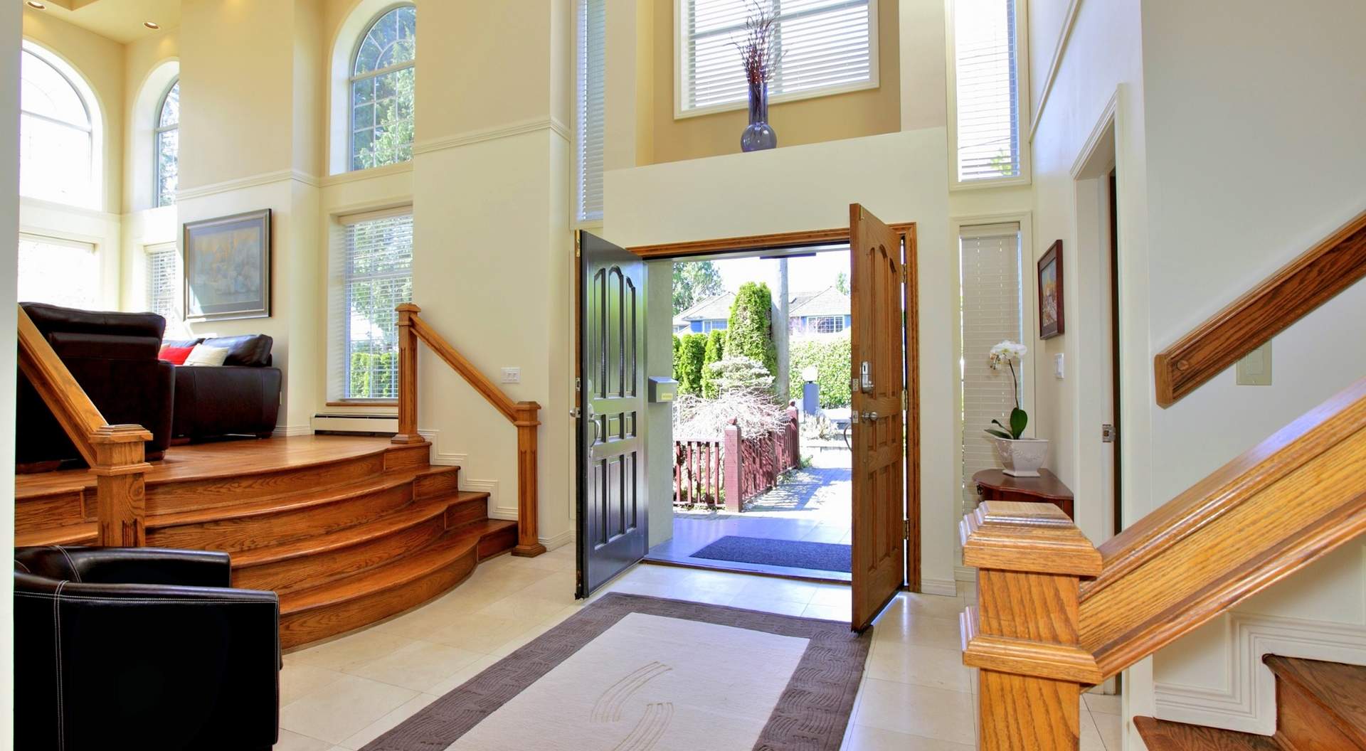 Main Entry with Double Height Ceilings