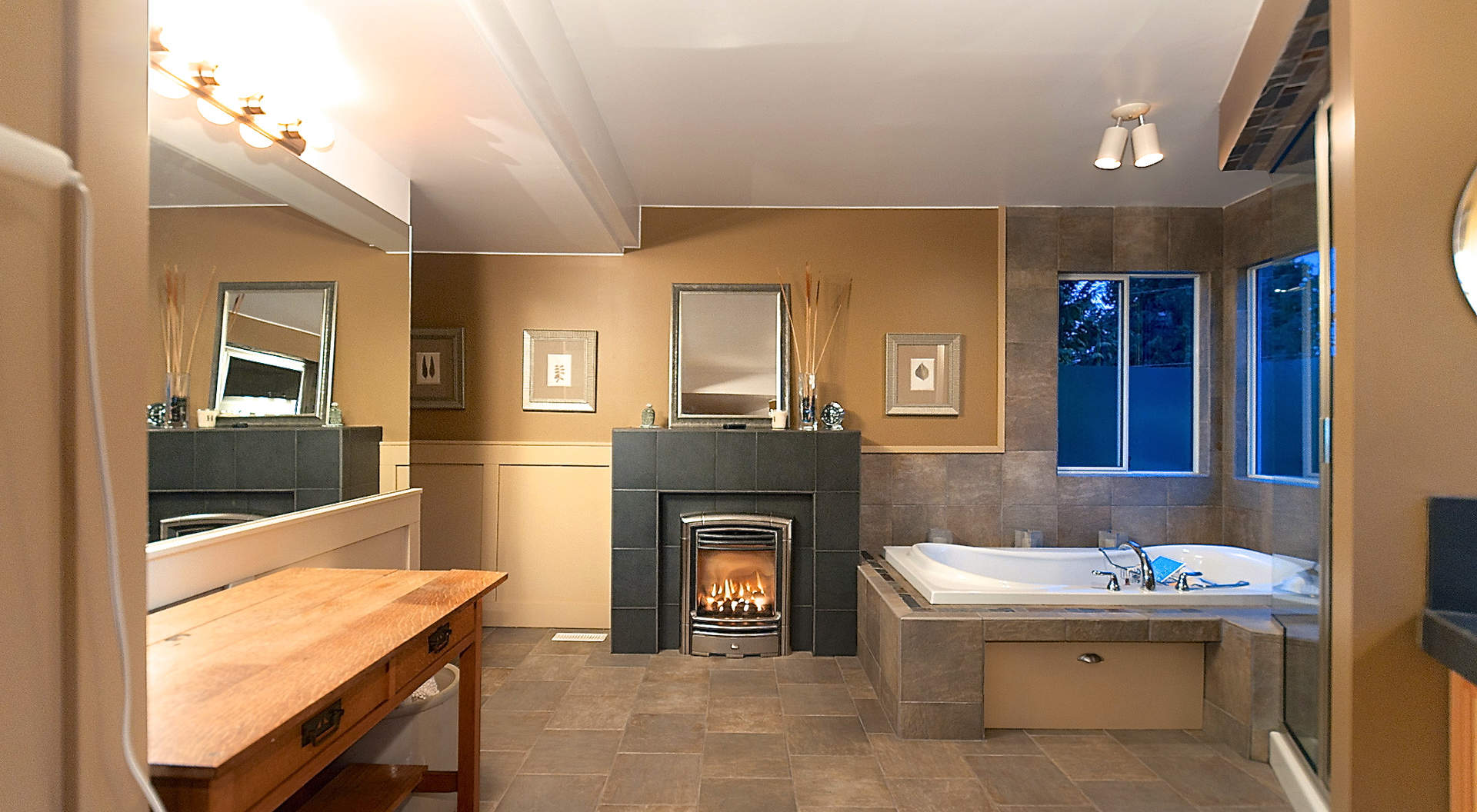 Master Ensuite with Fireplace