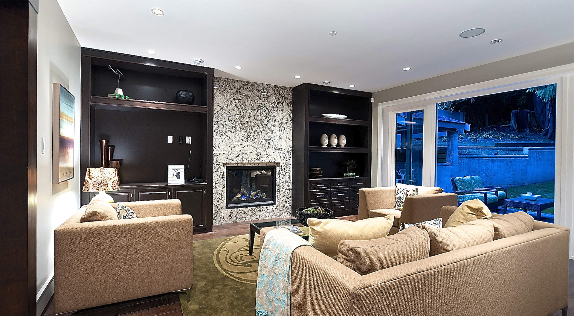 Adjoining Family Room with Media Center