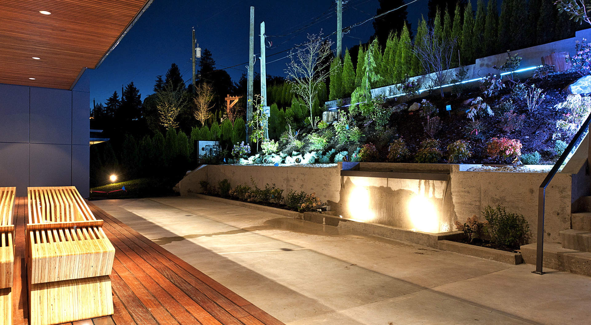 Stunning Gardens with Full Irrigation & Illumination Through-out