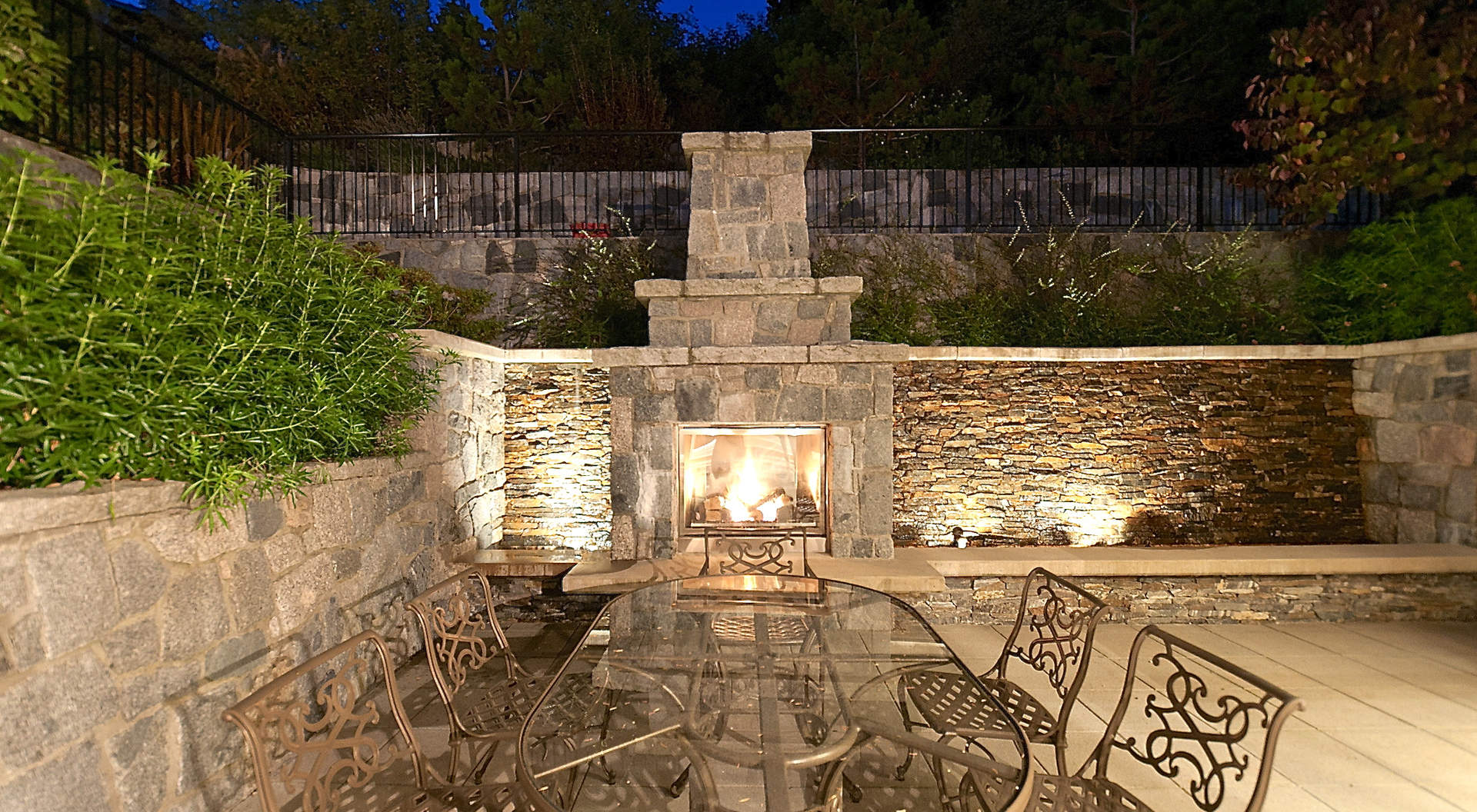 Sensational Outdoor Entertainment Area with Fireplace