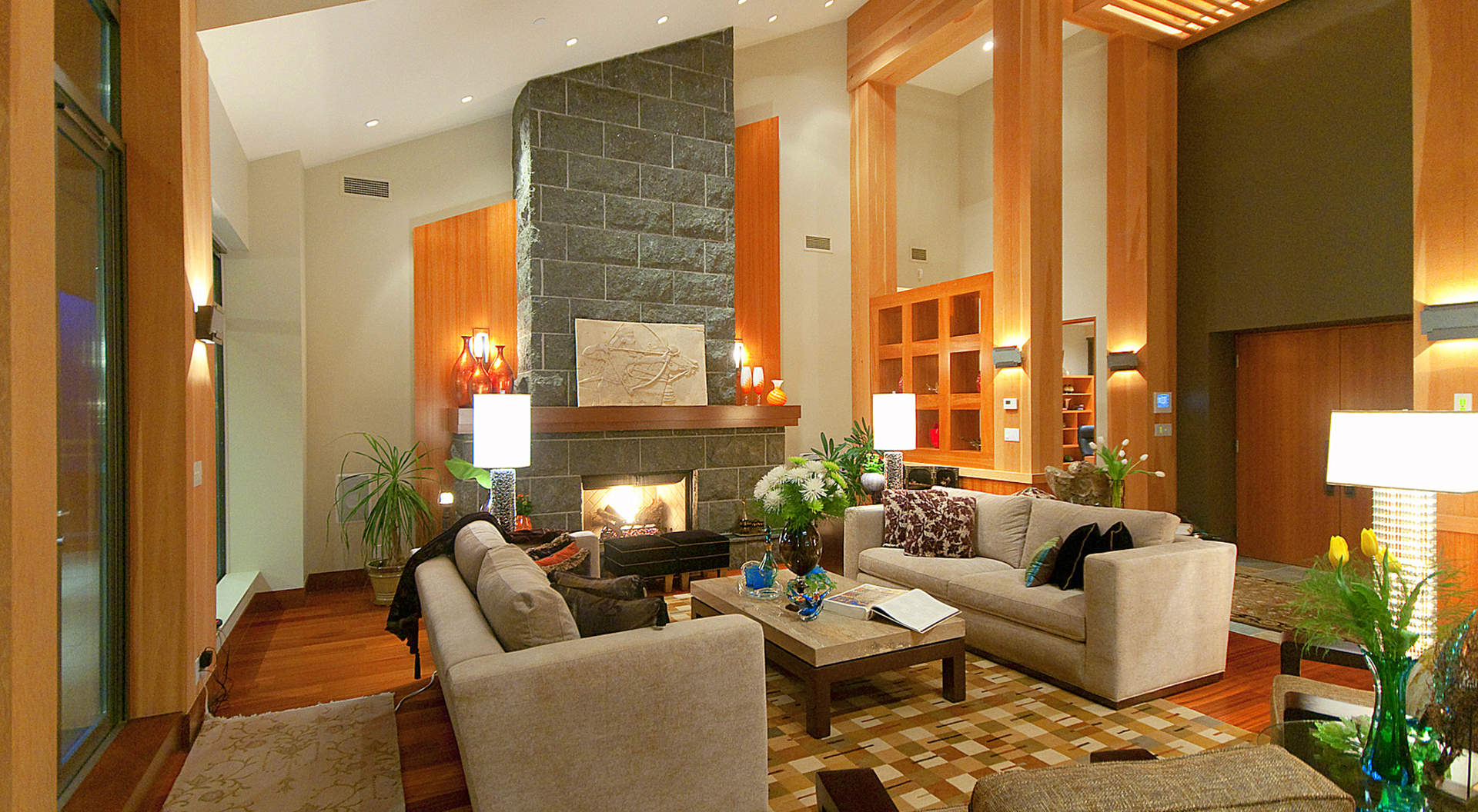 Formal Living Room with Signature Fireplace