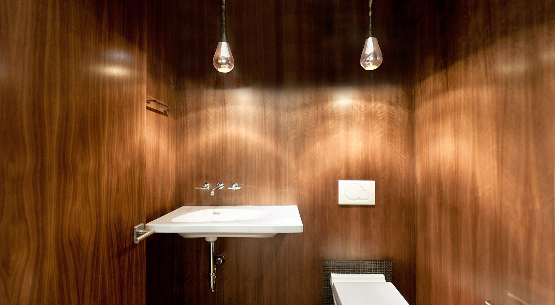 Gorgeous Paneled Powder Room