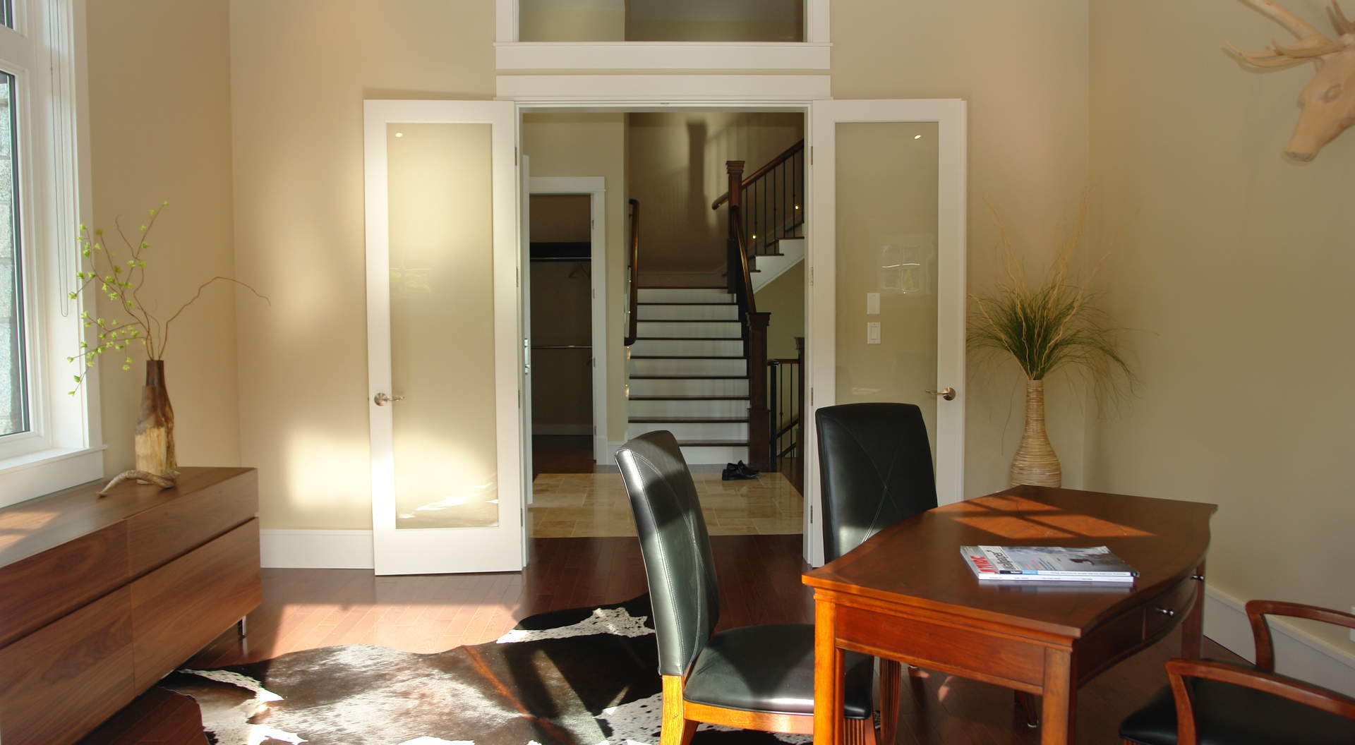 Private Office with French Doors to a Private Courtyard Patio