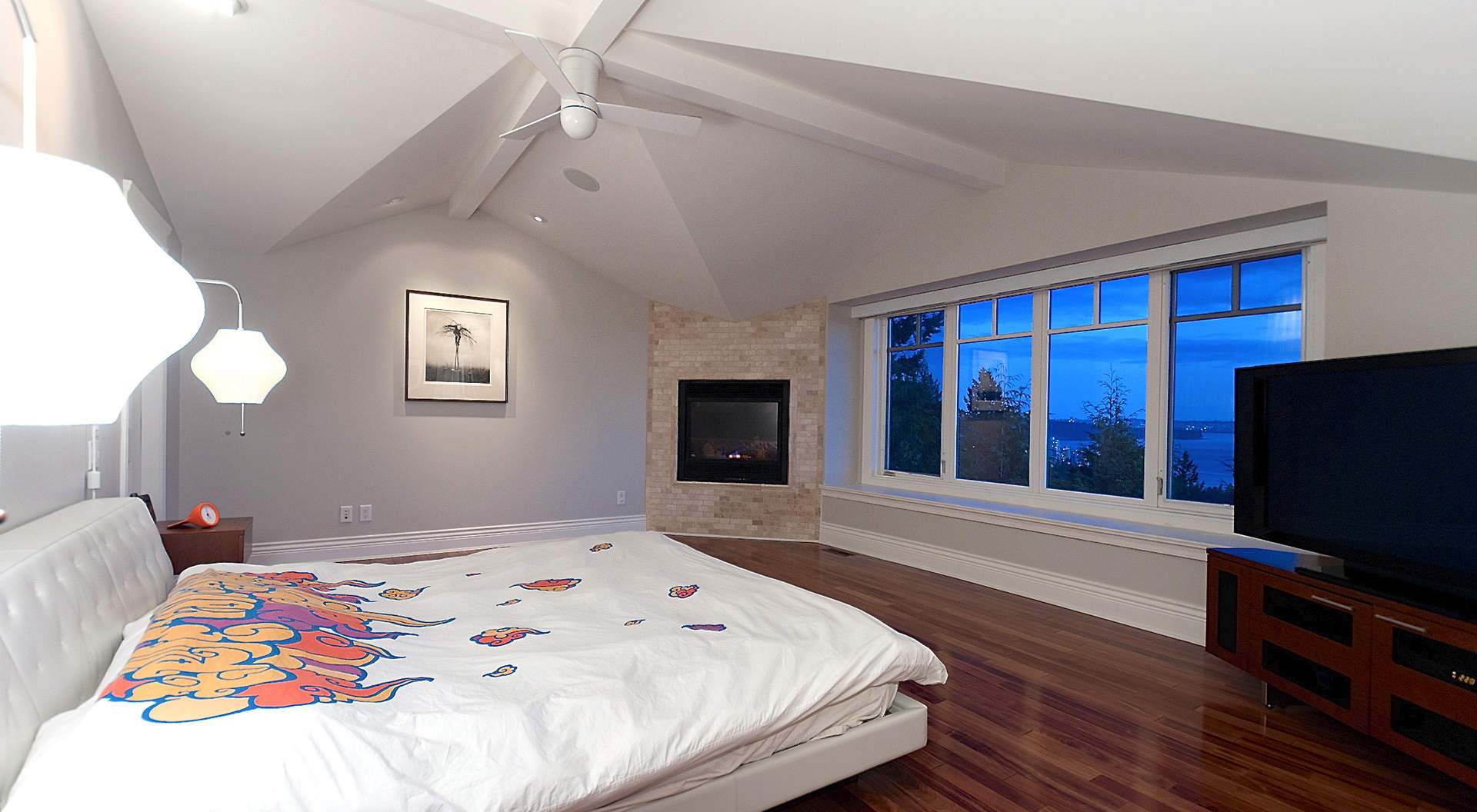 Master Bedroom with Vaulted Ceilings