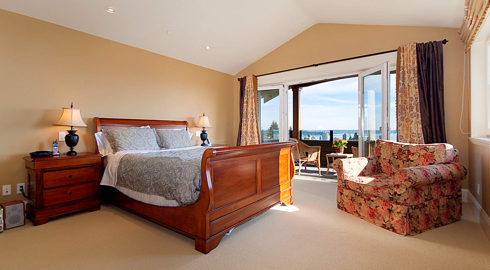 Master Bedroom with Vaulted Ceilings