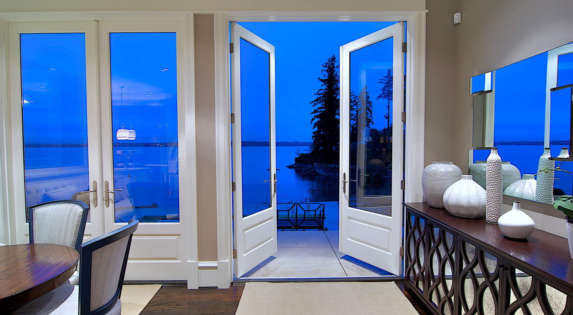 French Doors Out to Backyard