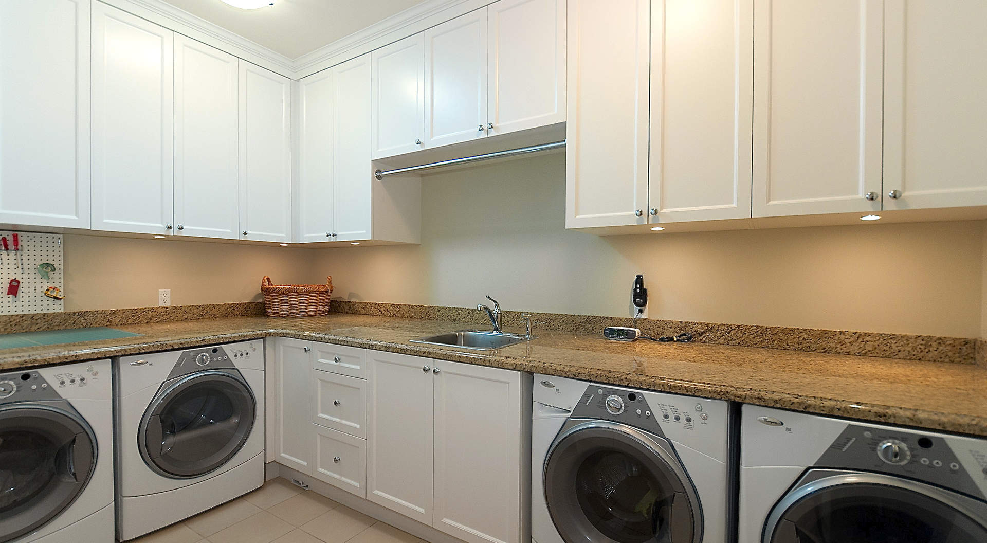 Laundry with 2 sets of Washers & Dryers