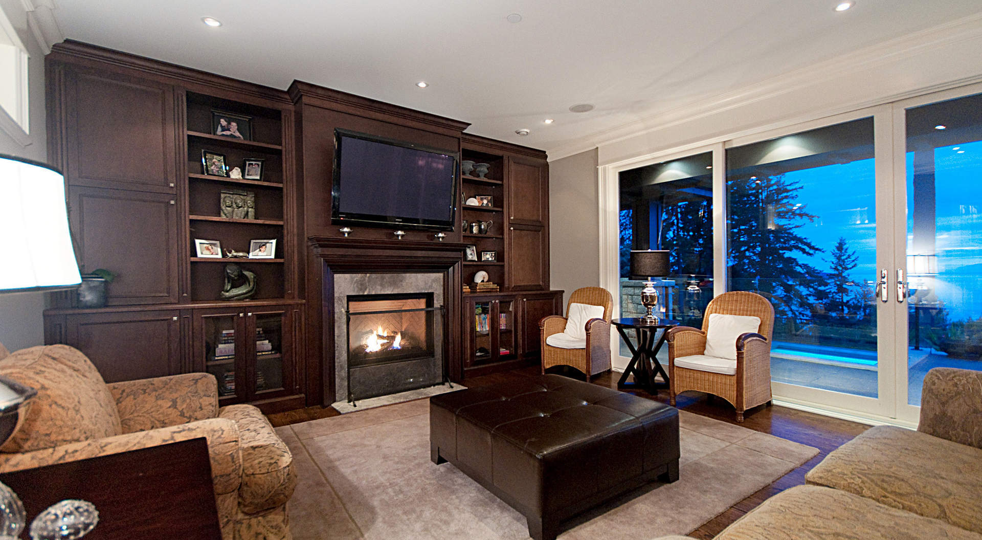 Family Room with Media Center
