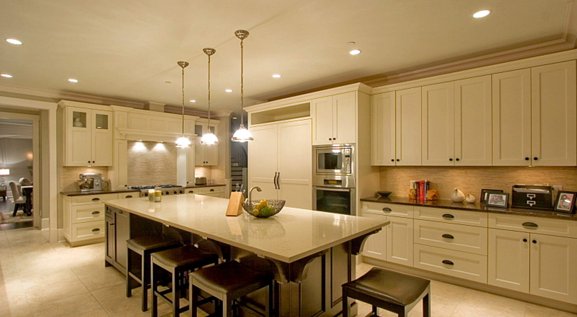 Custom Gourmet Kitchen with Center Island