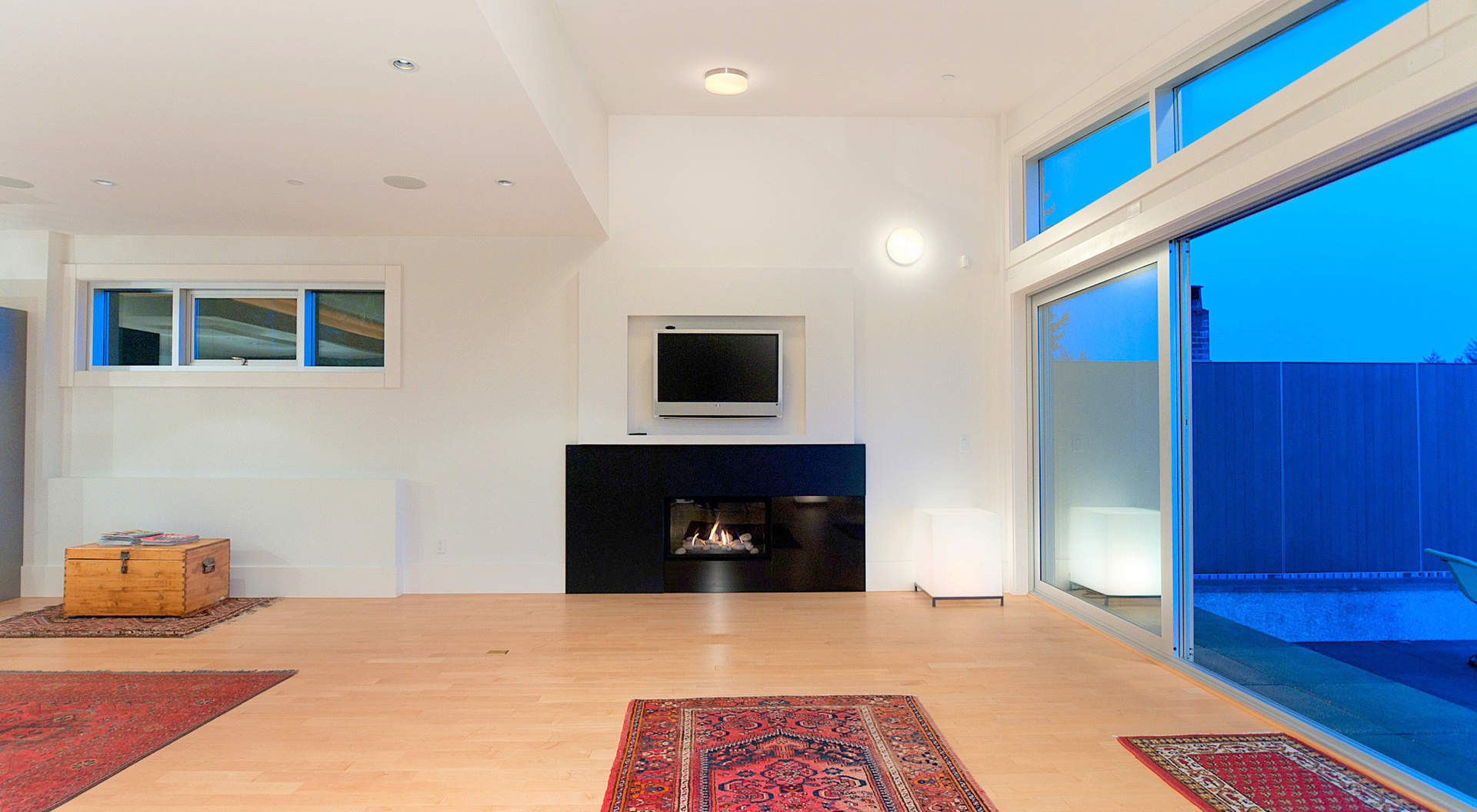 Family Room with Vaulted Ceilings