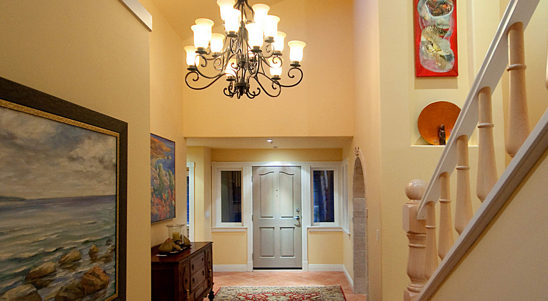 Main Foyer with Vaulted Ceilings