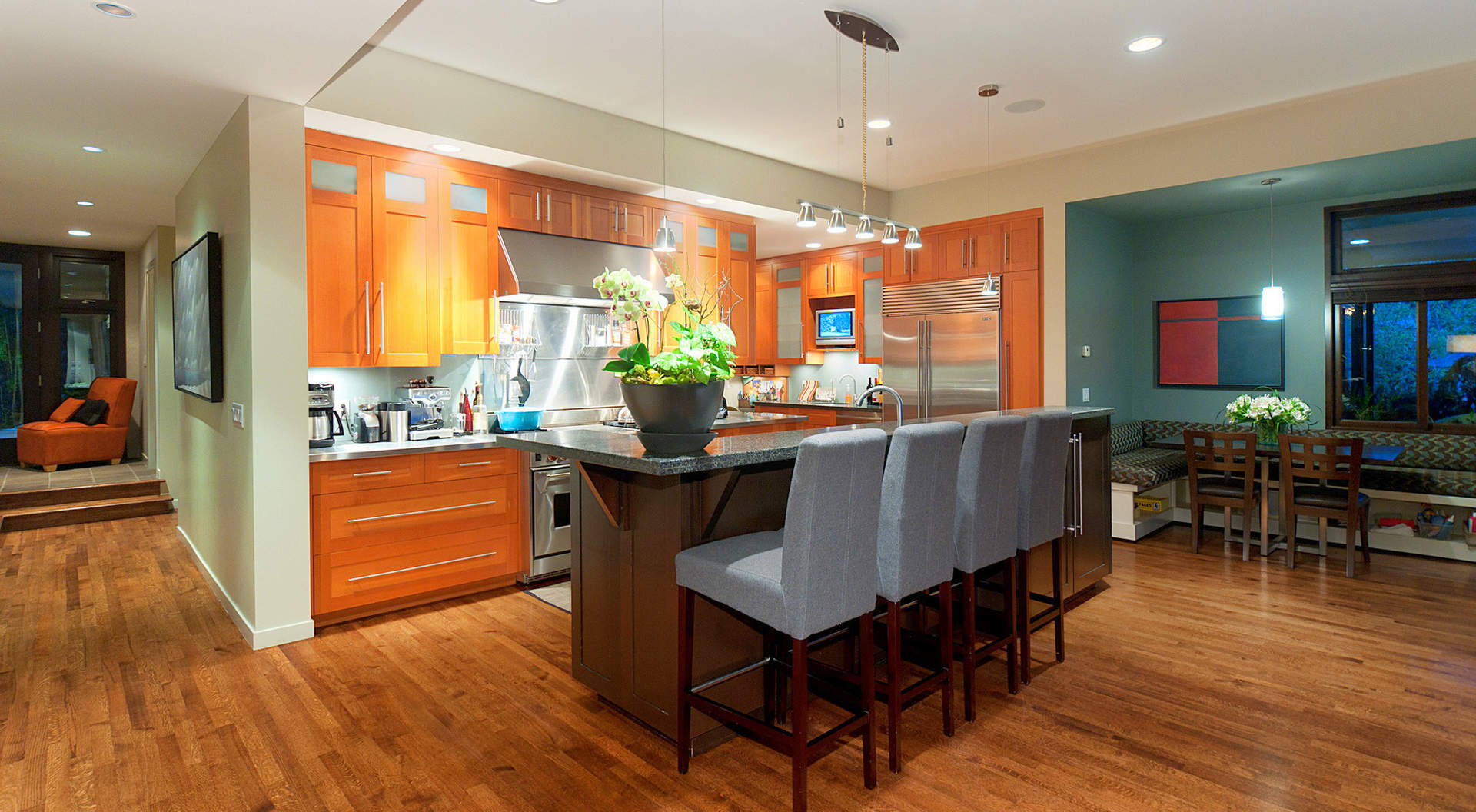 Custom Kitchen with Breakfast Bar