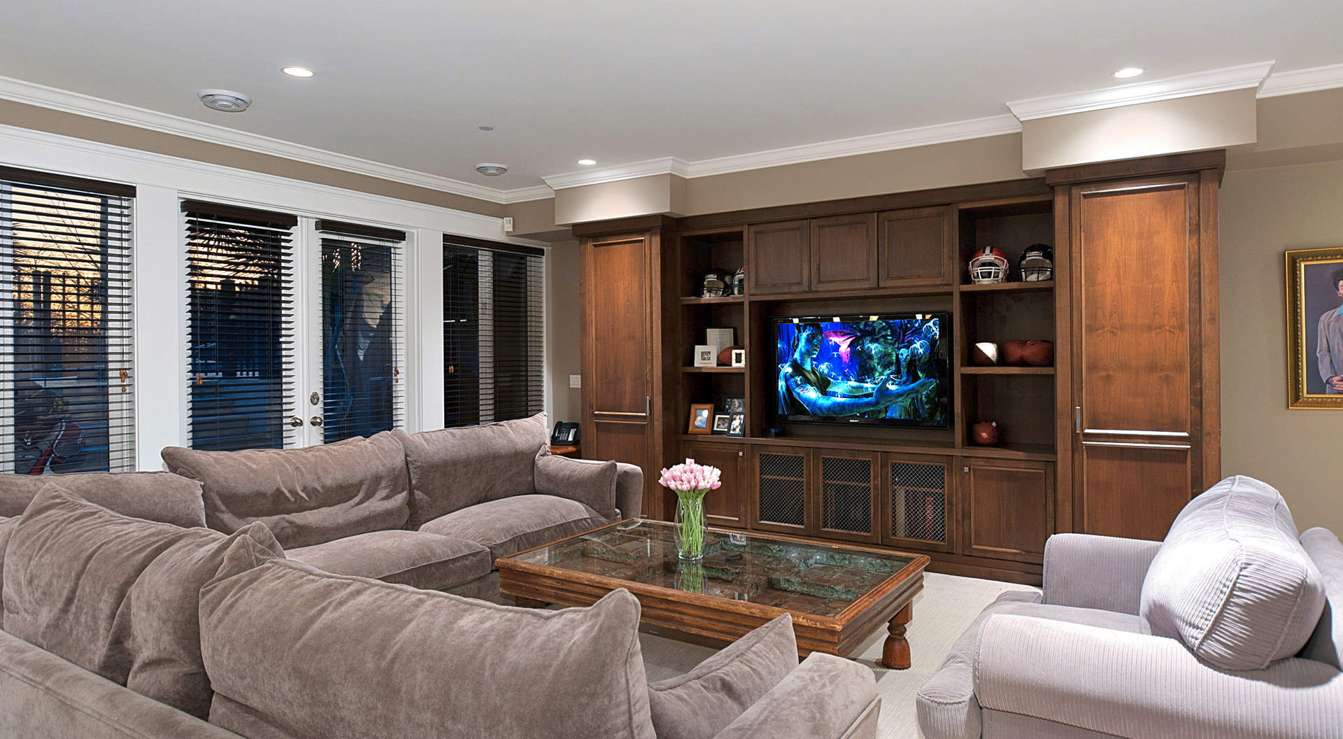 Fabulous Media/ Theater Room Downstairs with Walk-out Access