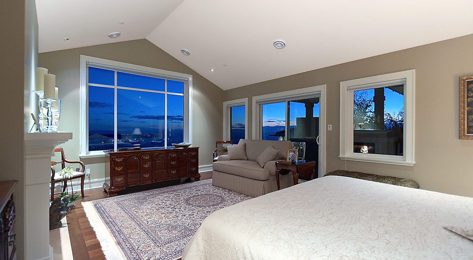 Gorgeous Master Suite with Vaulted Ceilings & Sitting Area