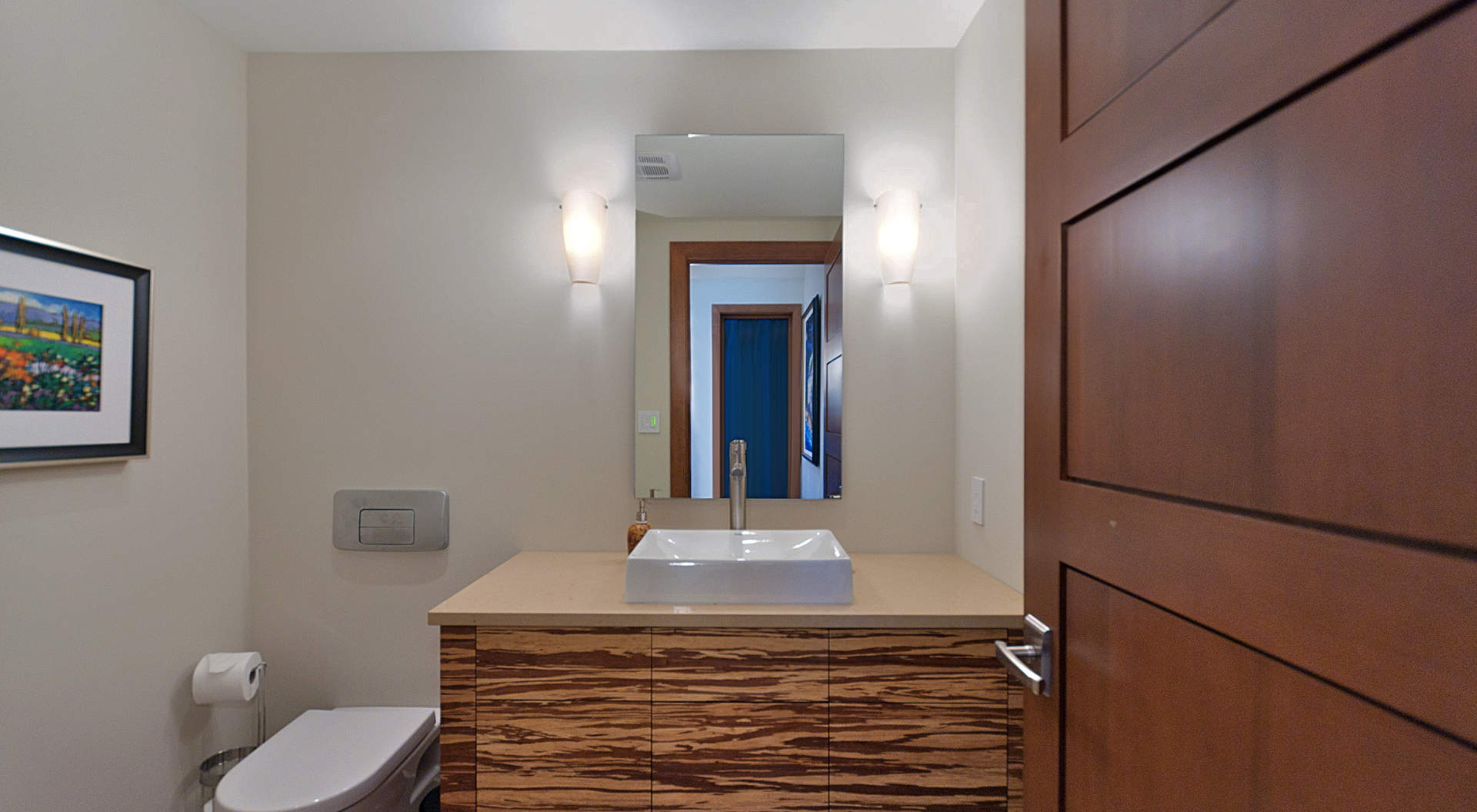 Guest Bathroom with Custom Cabinetry