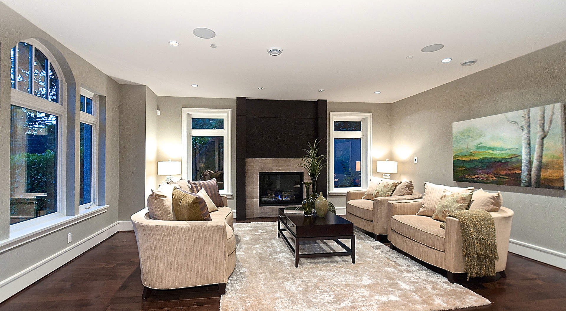 Gorgeous Living Room with Signature Fireplace