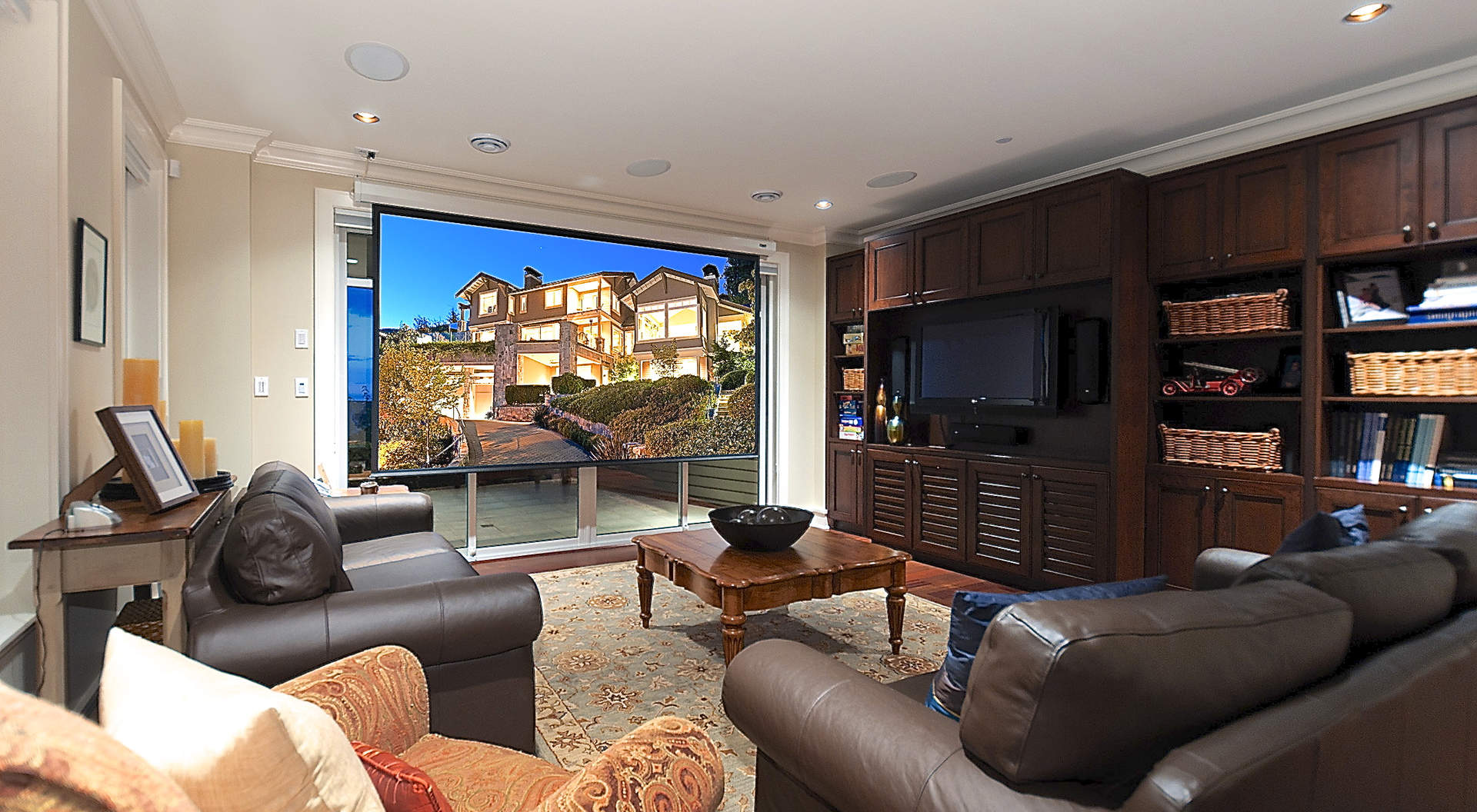 A Retractable 120" Theater Screen