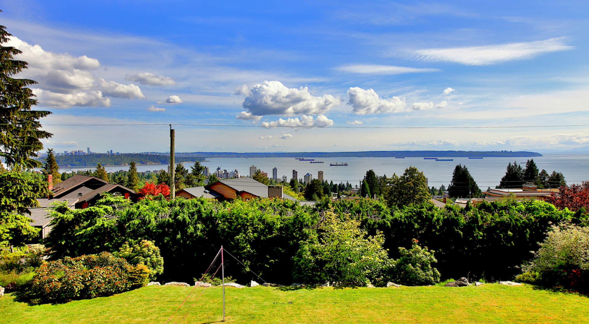 Large South Facing Front Yard with Oceanviews