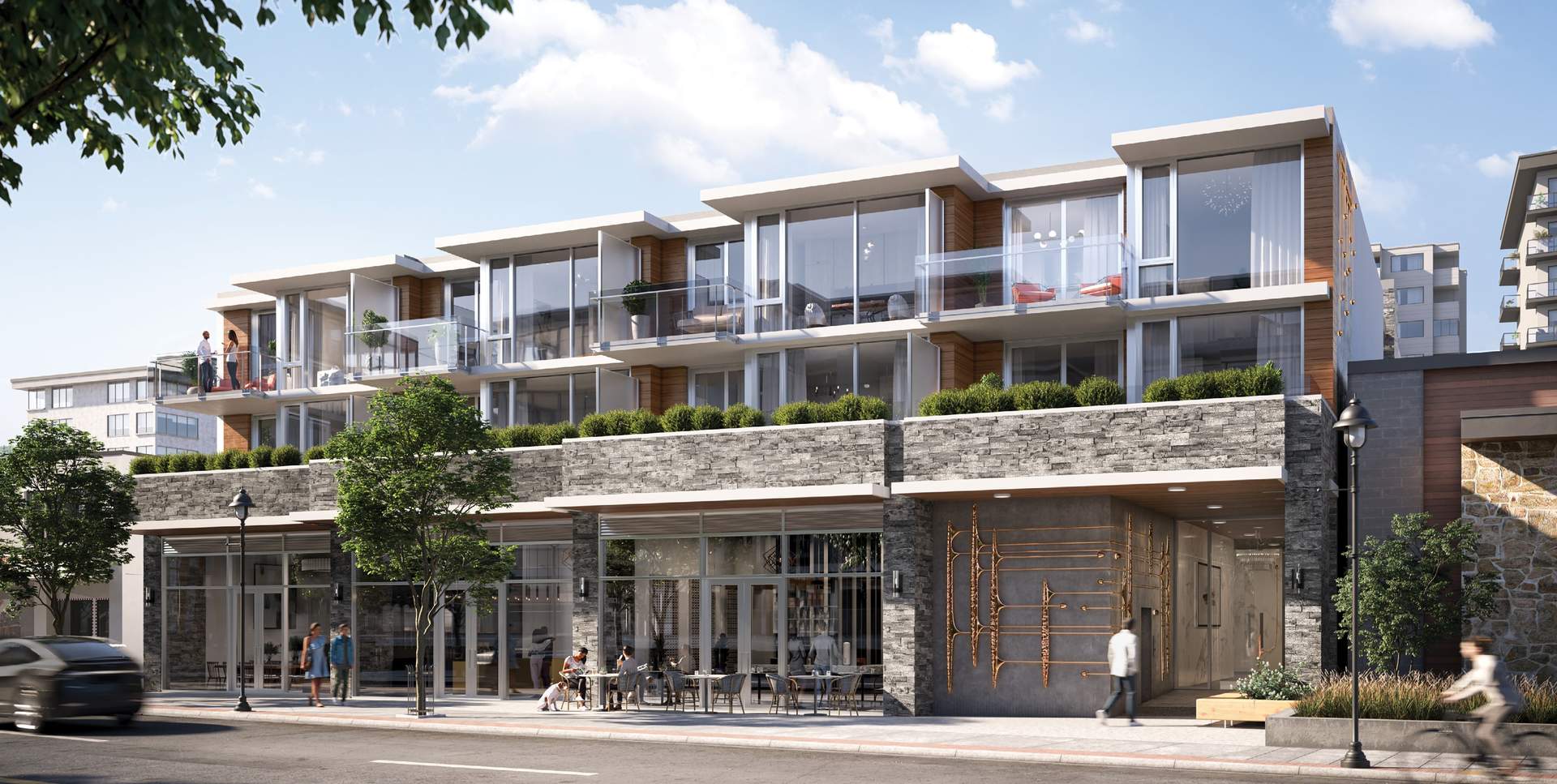 16 Concrete Residences at the Gateway to Ambleside Village